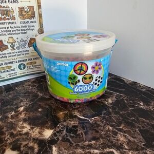 Perler 6000 Fused Bead Bucket Multi Color‎ Craft Set 5 Pegboards 42766 NEW